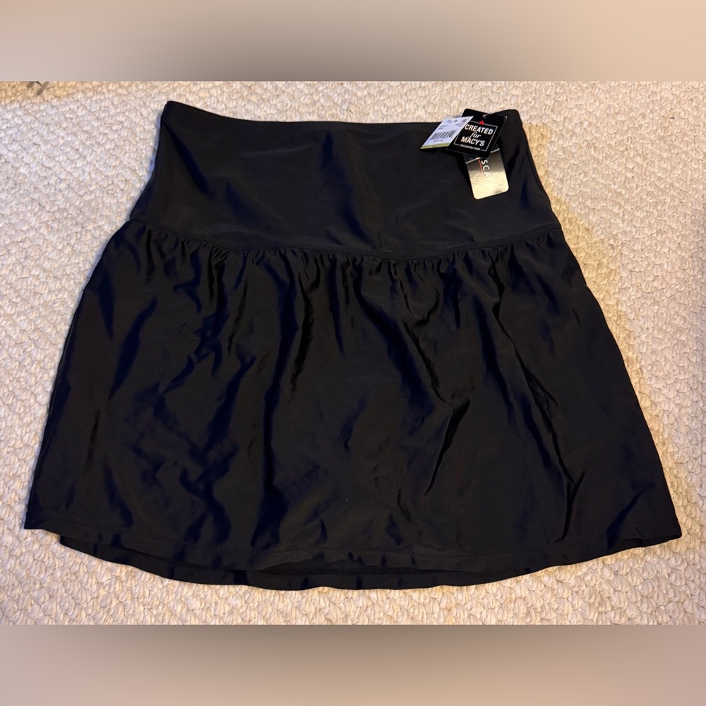 NWT Island Escape Black Swim Skirt Size 14